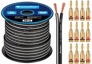 14 Gauge Awg Speaker Wire Cable Wire With 12 Banana Plugs