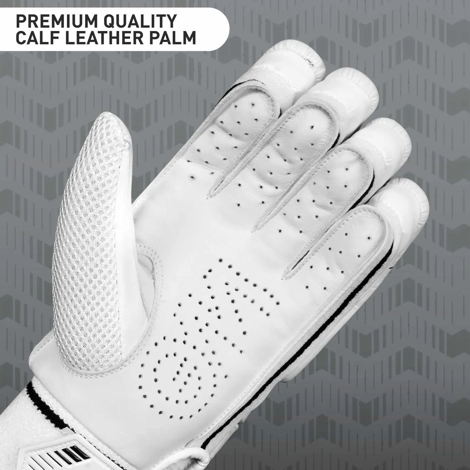 303 Cricket Batting Gloves for Boys Right handed | Free Cover | Colour : White/Black