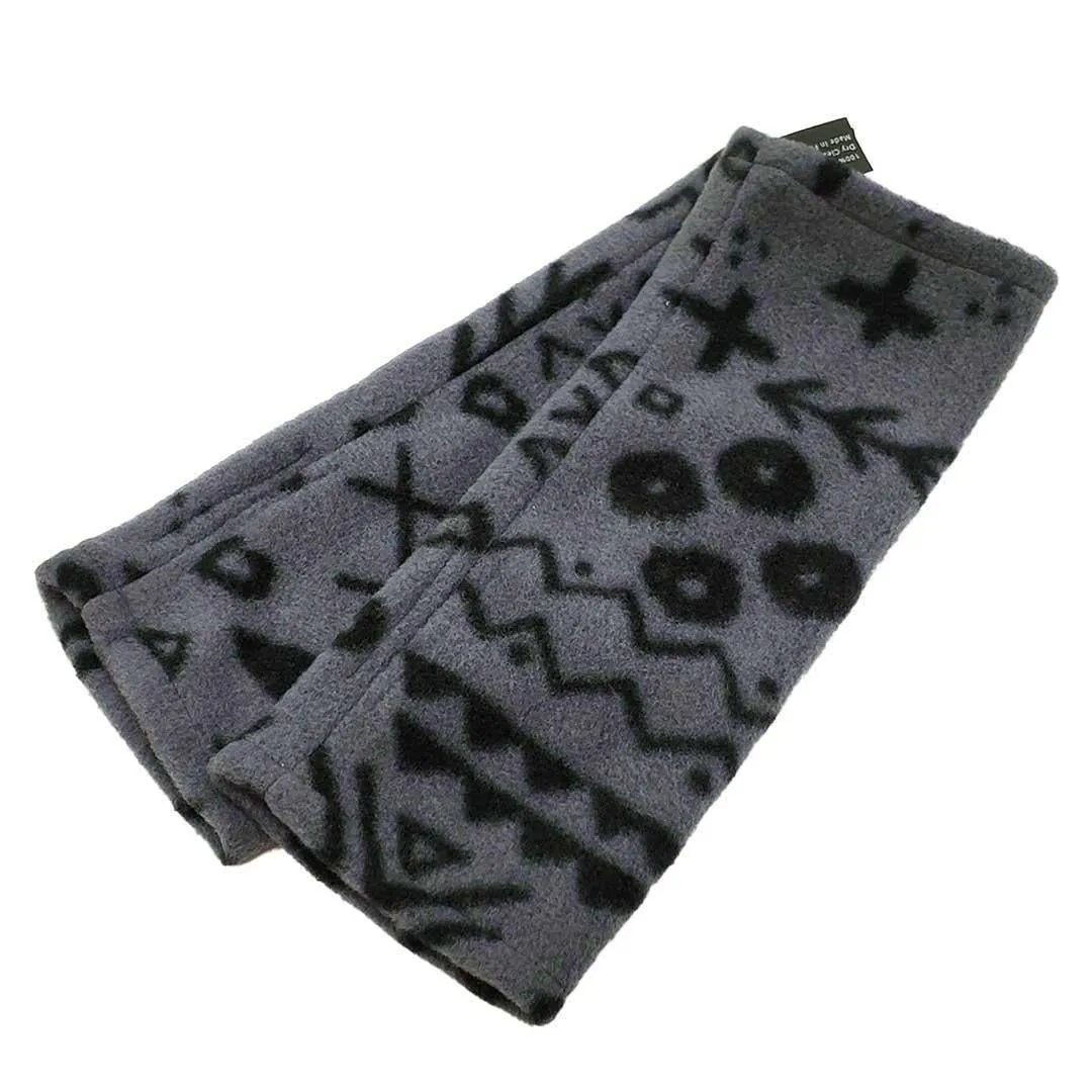 (40% Off) Gloves - Fleece Handwarmers in Patterned Black and Gray by Dana Herbert