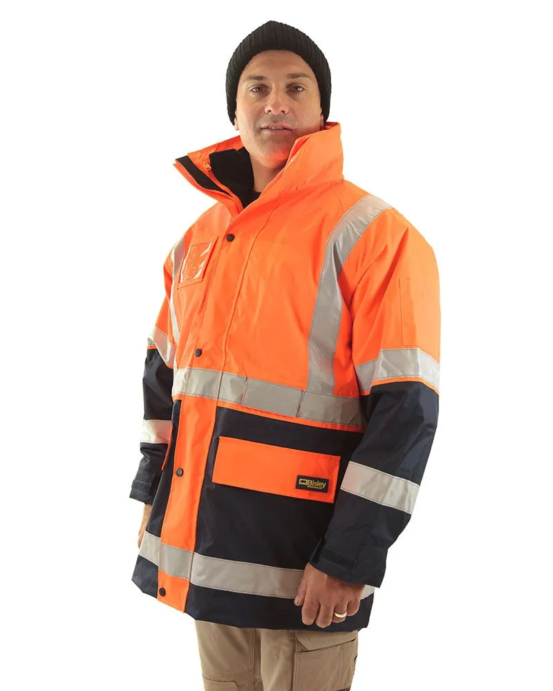 5 in 1 Rain Jacket - Orange/Navy