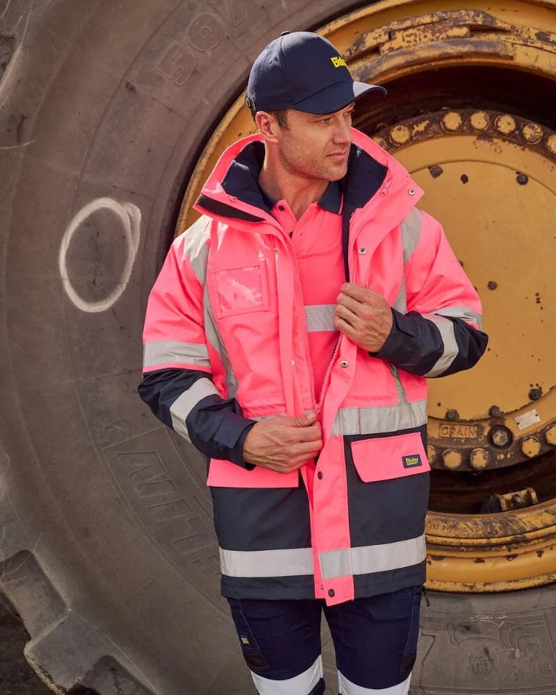 5 in 1 Rain Jacket * - Pink/Navy