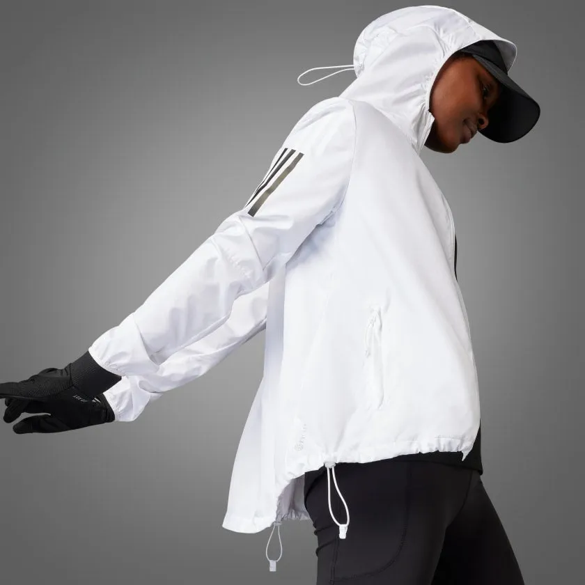 Adidas Own the Run Hooded Running Windbreaker - Womens - White