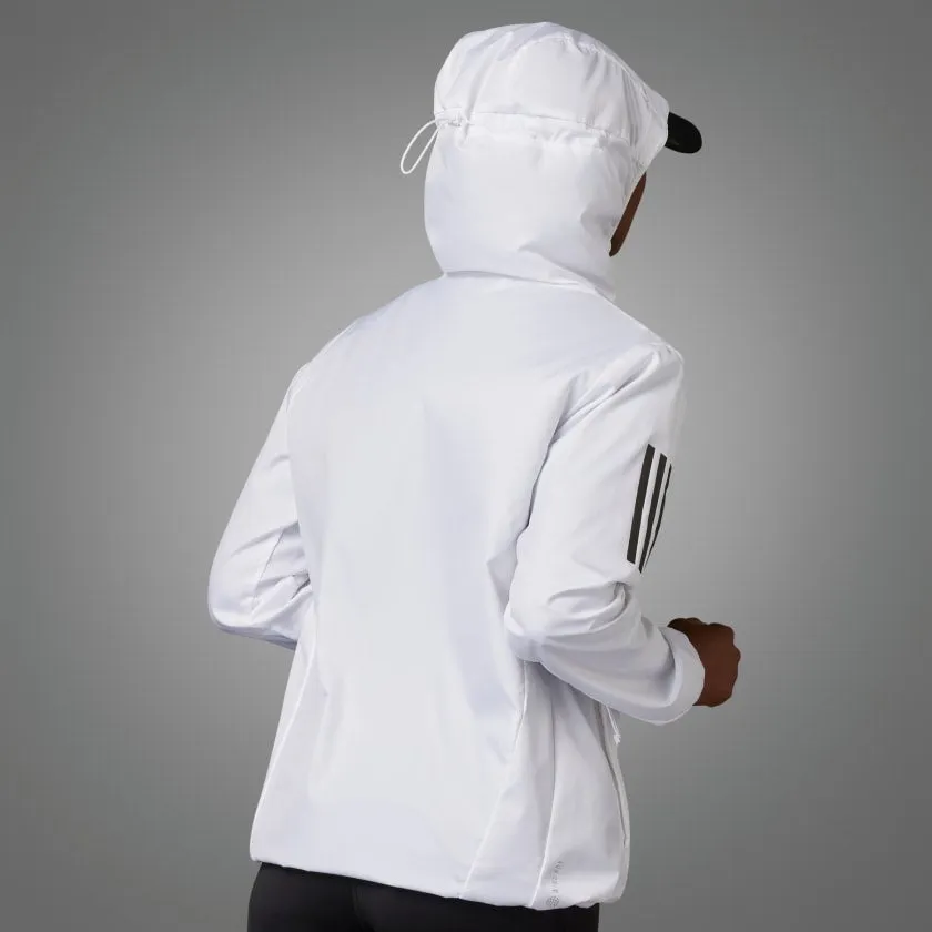 Adidas Own the Run Hooded Running Windbreaker - Womens - White