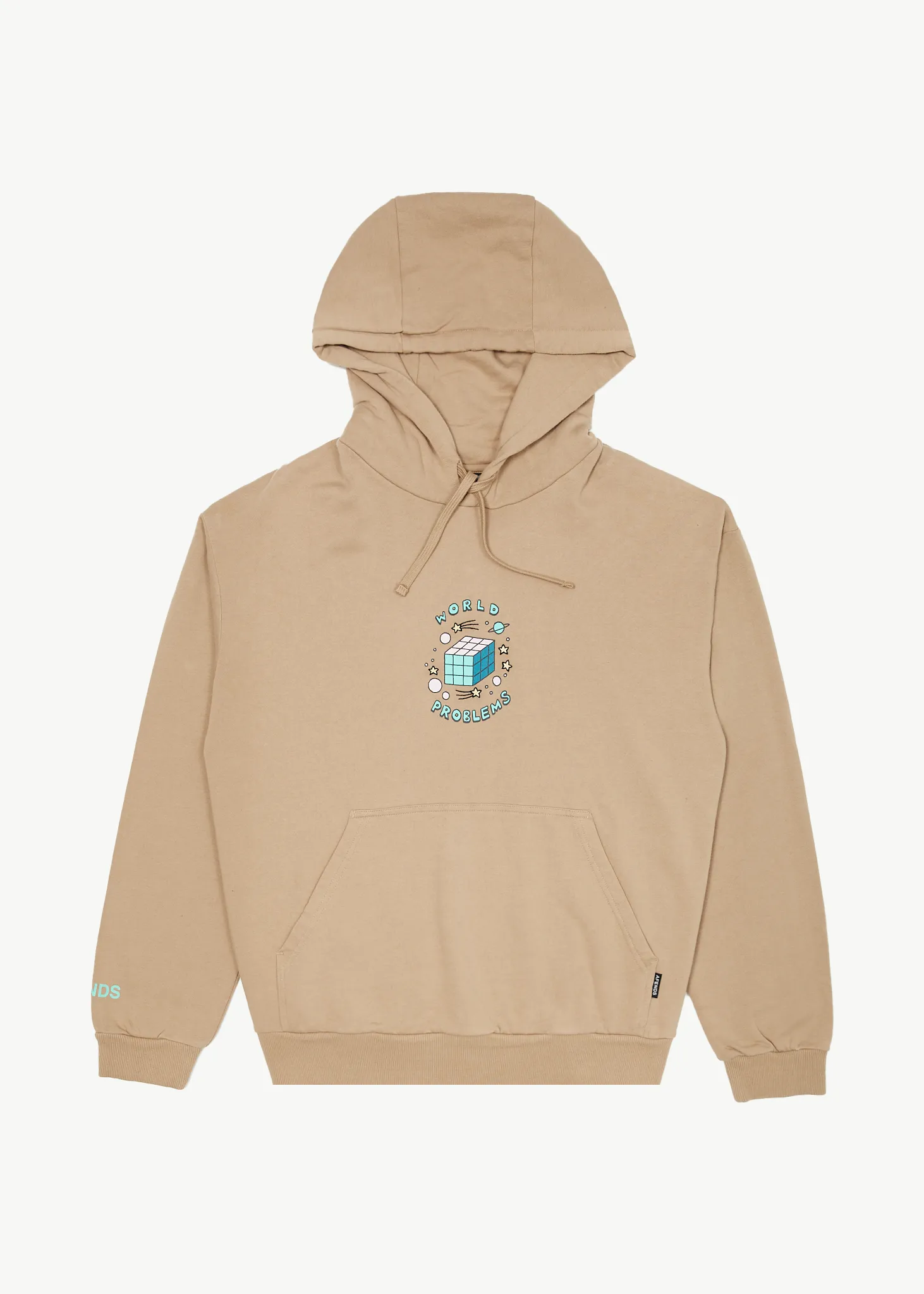 AFENDS Mens World Problems - Hoodie - Tan