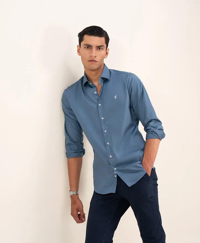 Air Force Blue Shirt (Slim / Modern Fit)