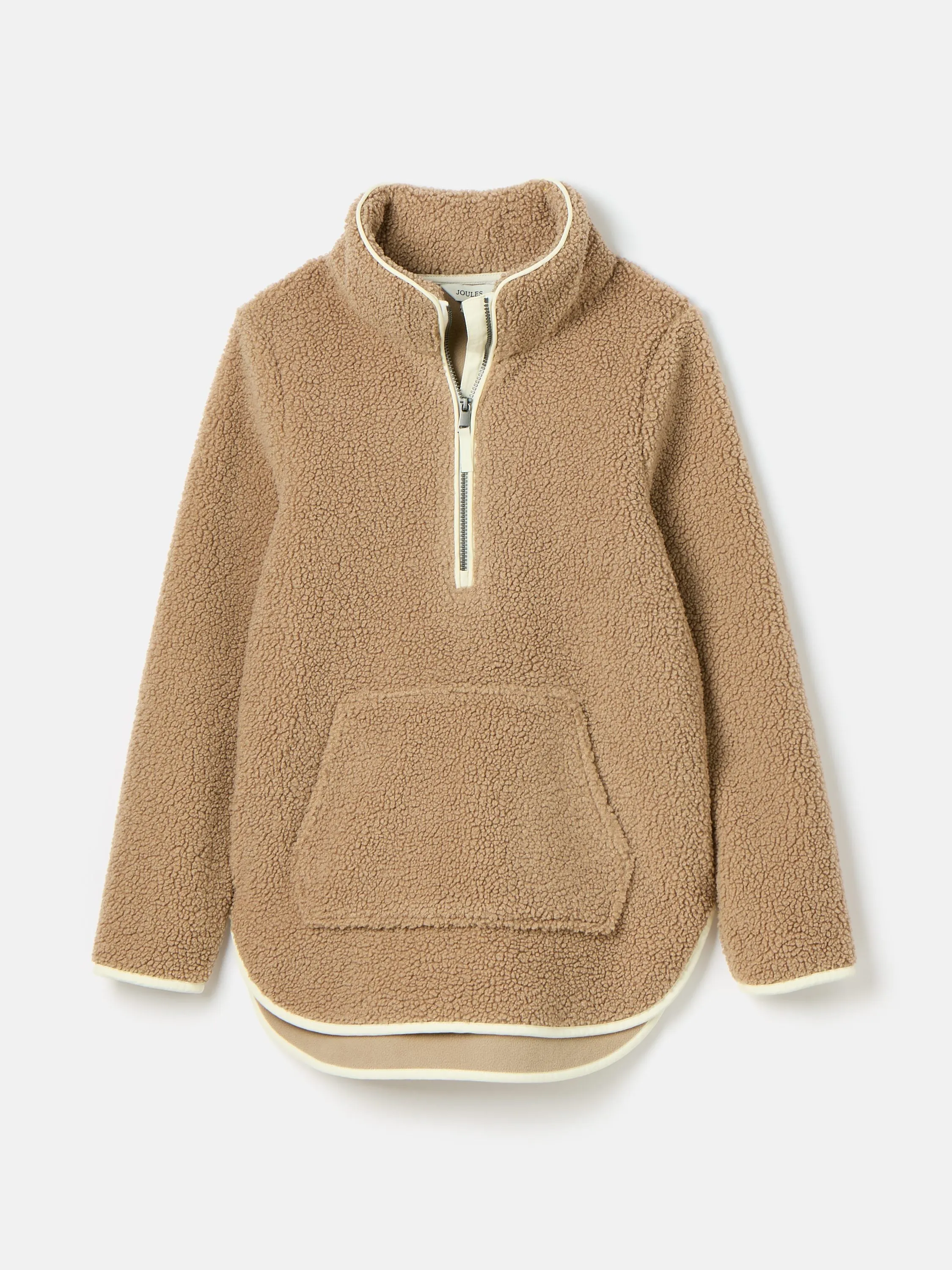 Aldeburgh Tan Brown Quarter Zip Fleece