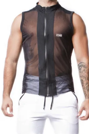 ALEXANDER COBB SLEEVELESS TRANSPARENT BLACK