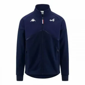 Alpine Racing F1 Men's Team Full Zip Fleece Pullover -  Dark Grey/Blue