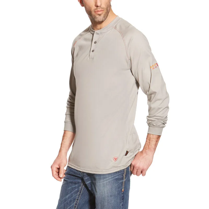 Ariat, FR Henley Top, 10013519, Silver Fox