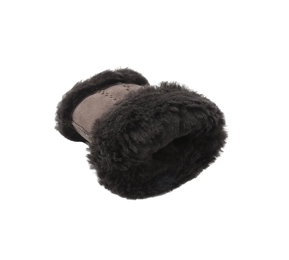 AUSTRALIAN SHEPHERD® Fluffy Fingerless Sheepskin Wool Mittens