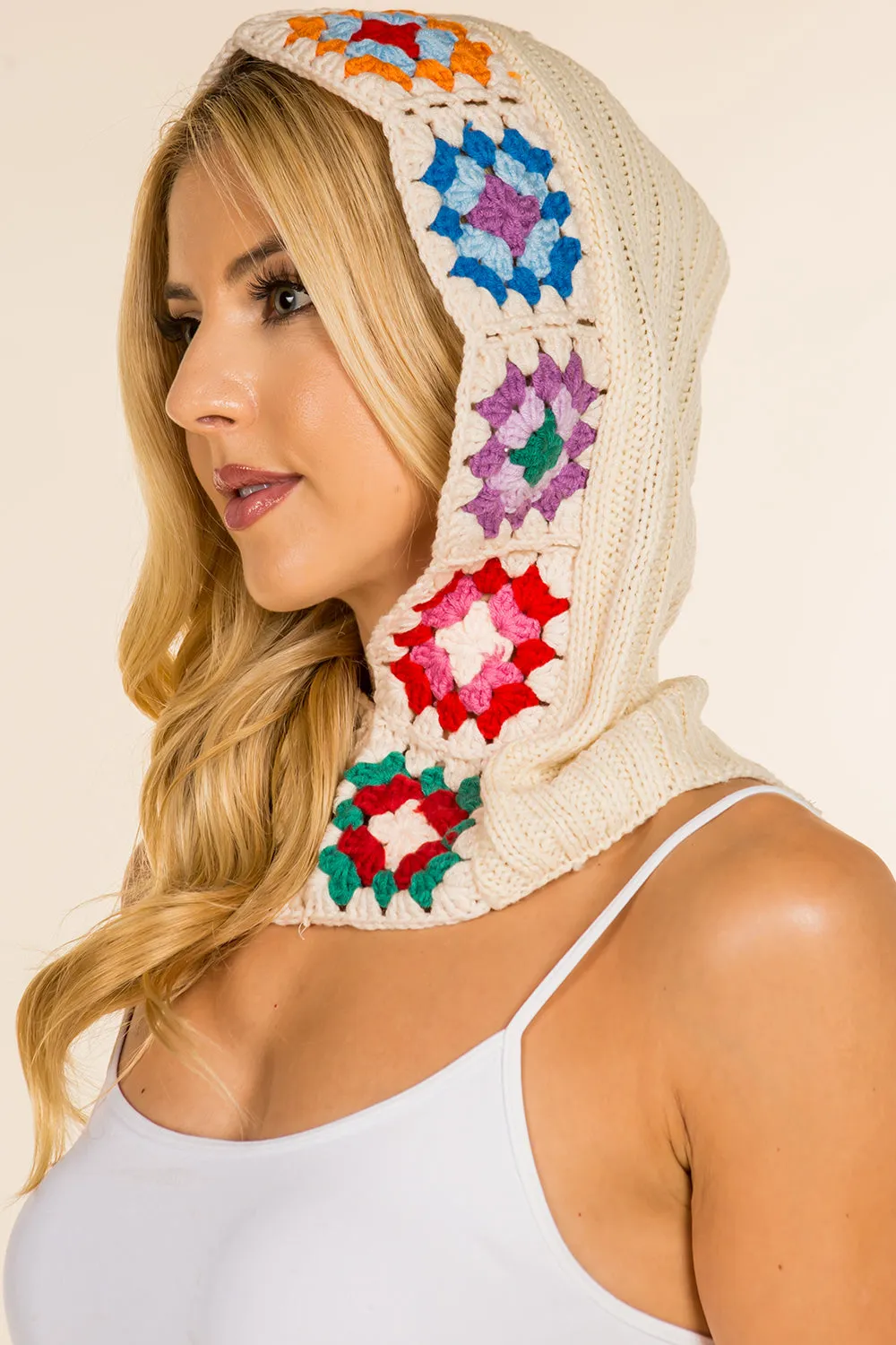 BA-4203 multi color crochet balaclava