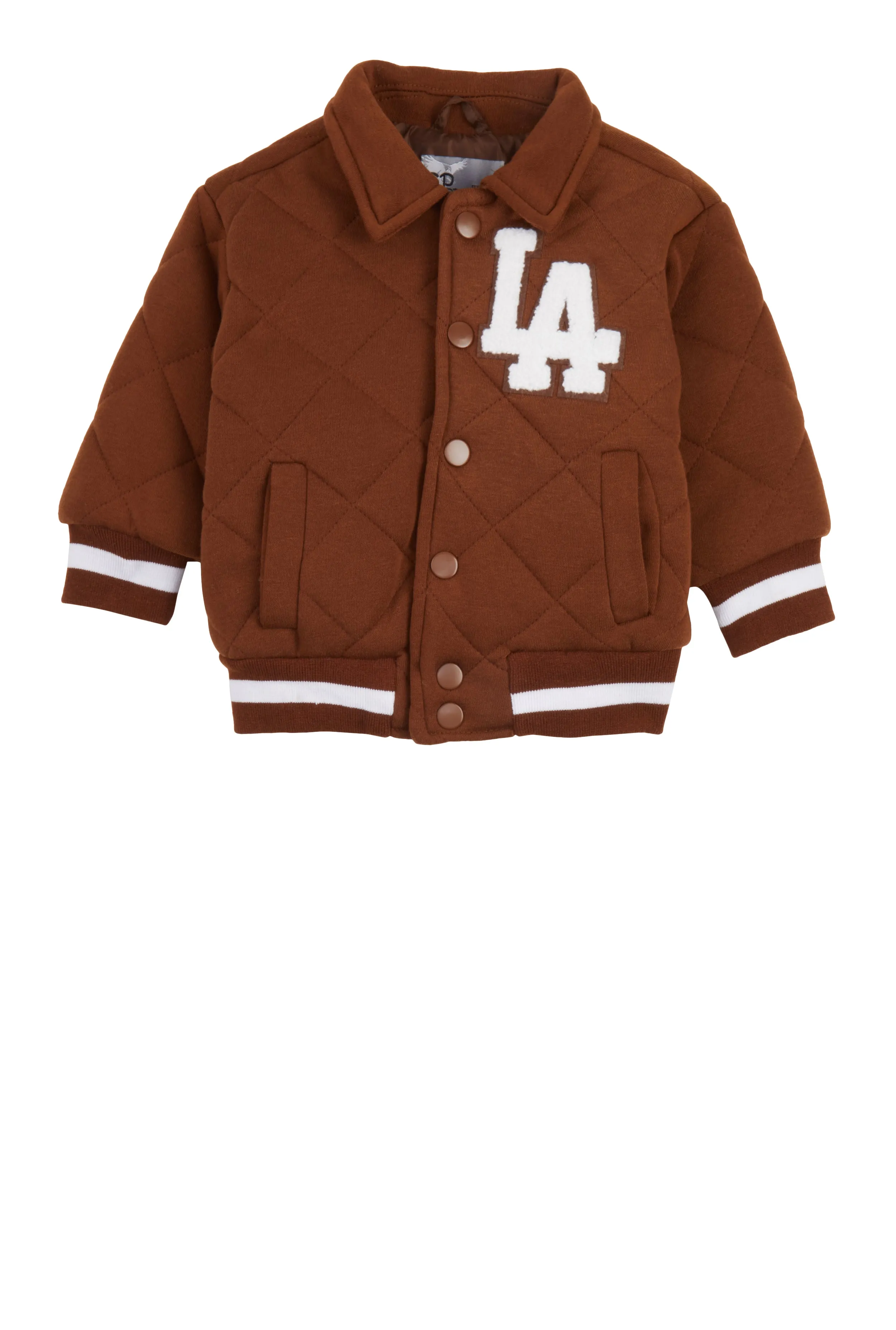 Baby Boys 12-24M Chenille Patch Quilted Letterman Jacket