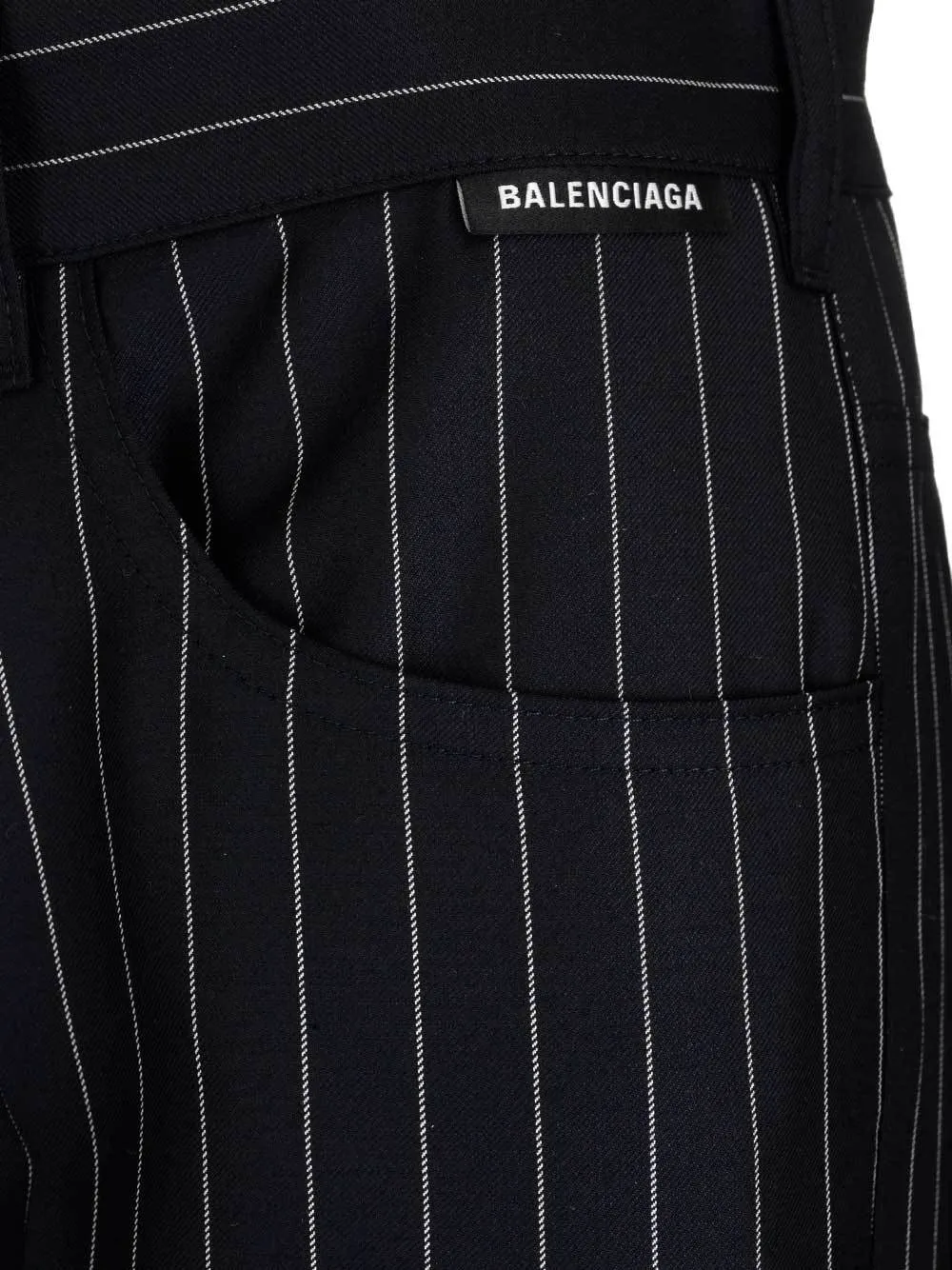 Balenciaga Pin-Striped Flared Pants