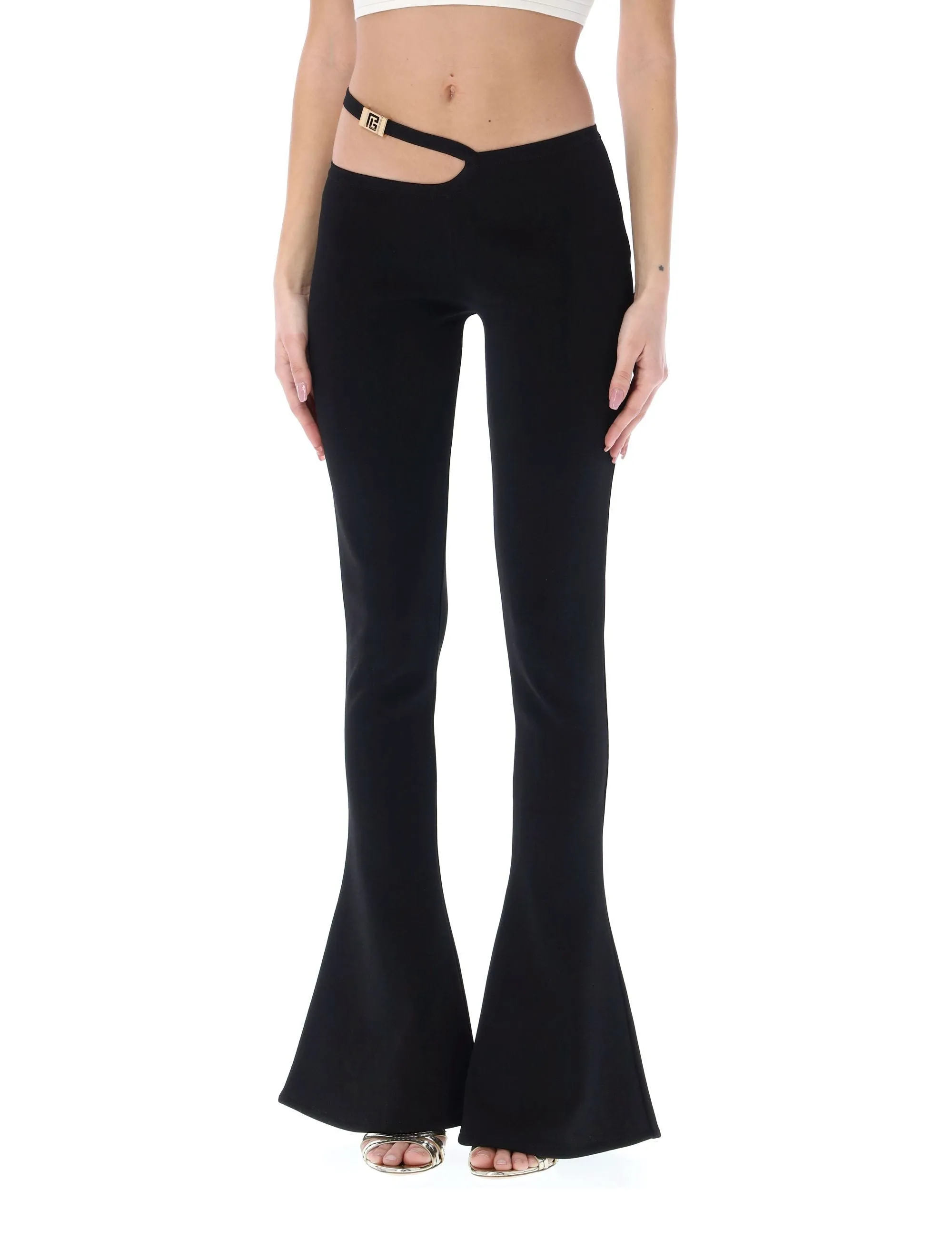 Balmain Cut Out Detailed Flared Pants