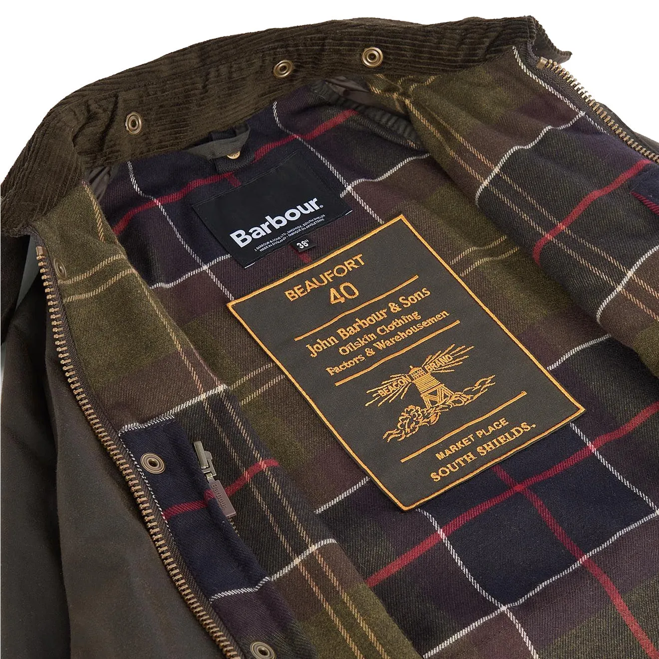 Barbour Beaufort 40 Wax Jacket Olive