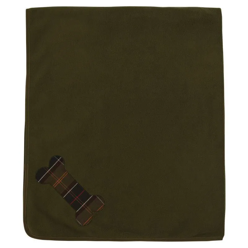 Barbour Fleece Travel Dog Blanket - Olive