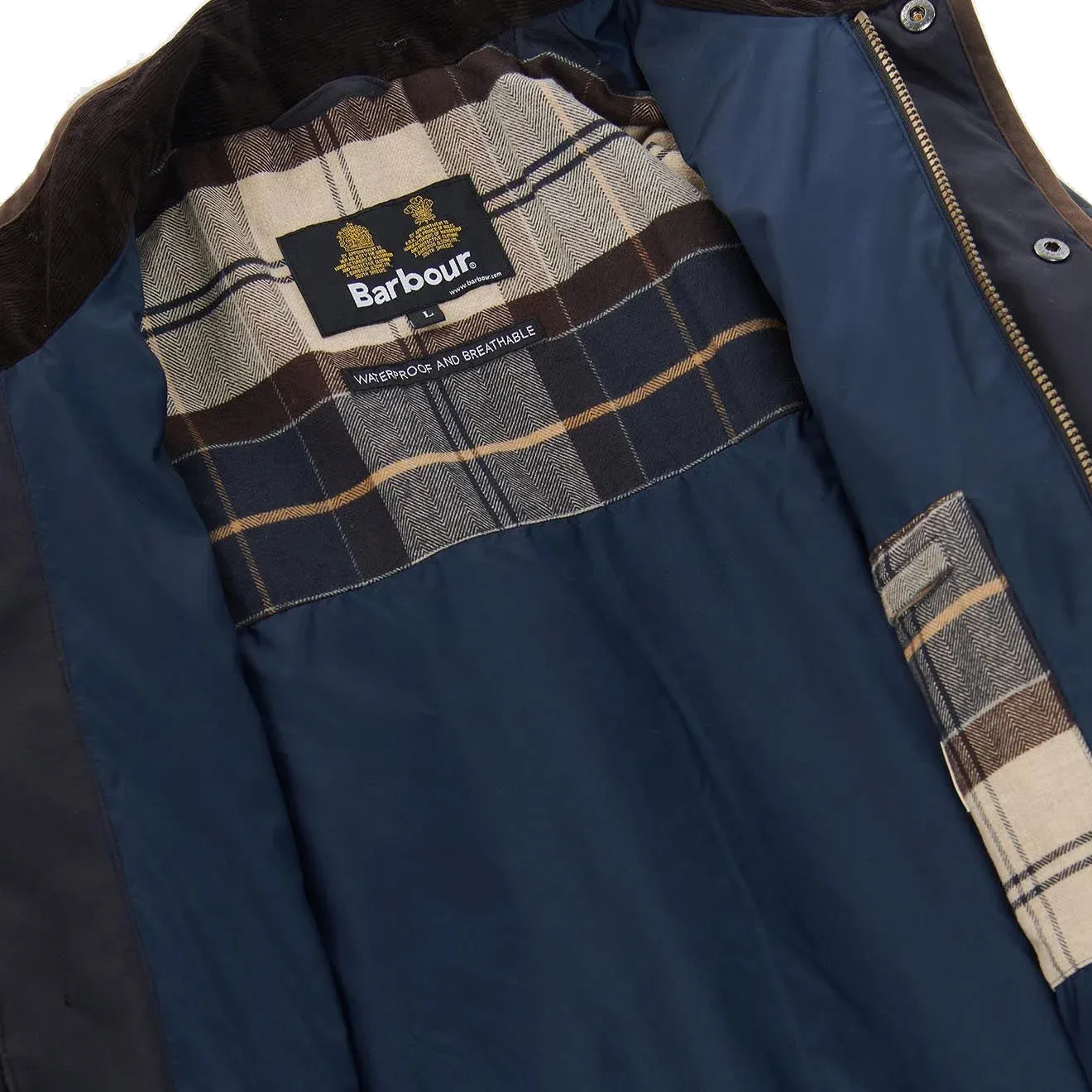 Barbour Waterproof Shoveler Quilt Jacket Navy