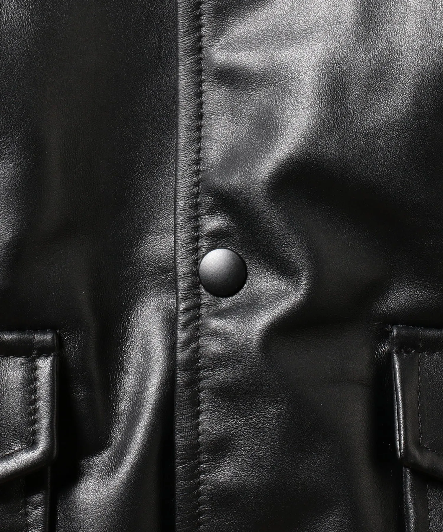 Beams Plus Leather Jacket Black