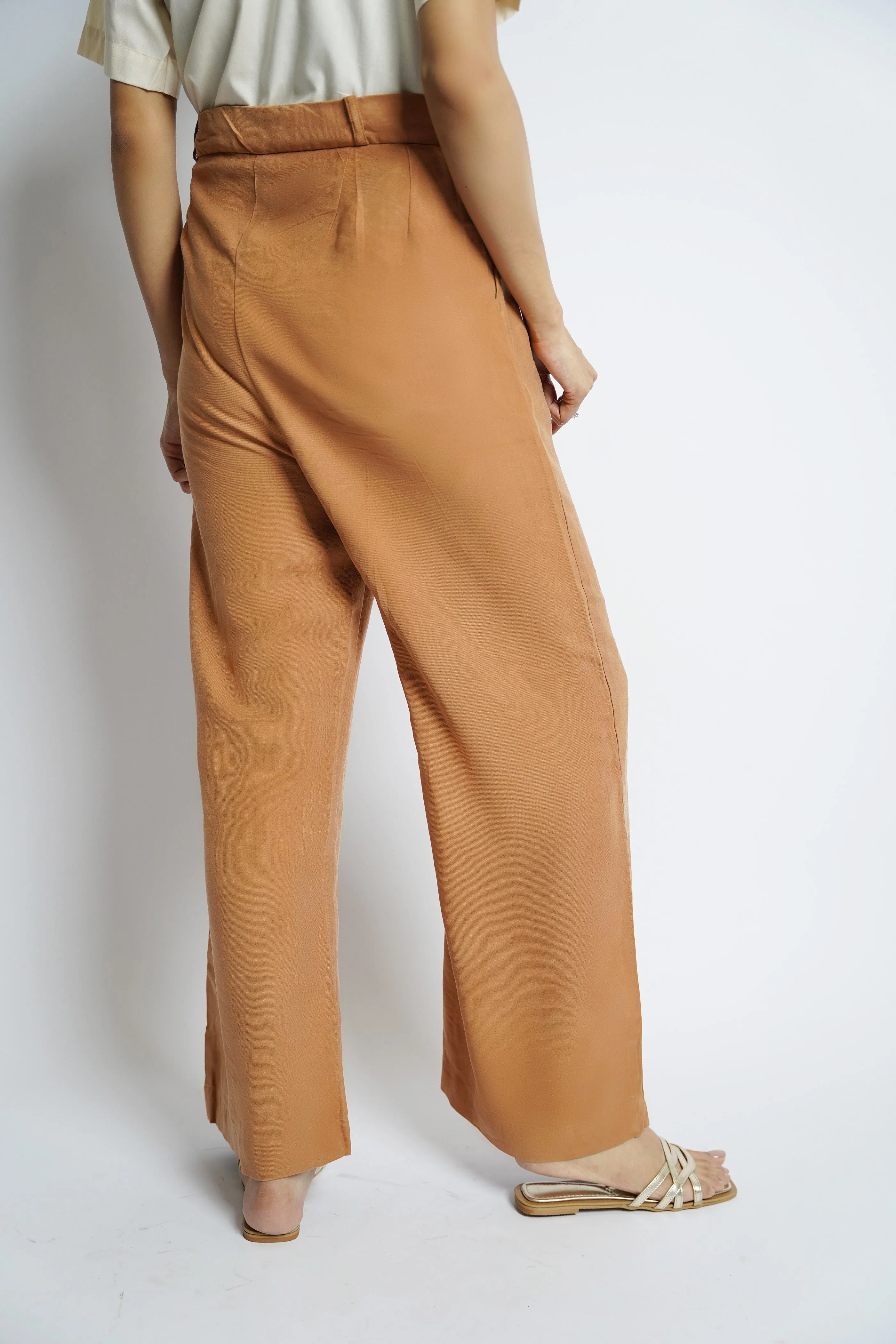 Belbes Flared Pants Tan