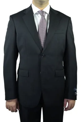 Berragamo Solid Black 2-Button Notch Suit