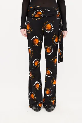 Black & Orange Printed Pant