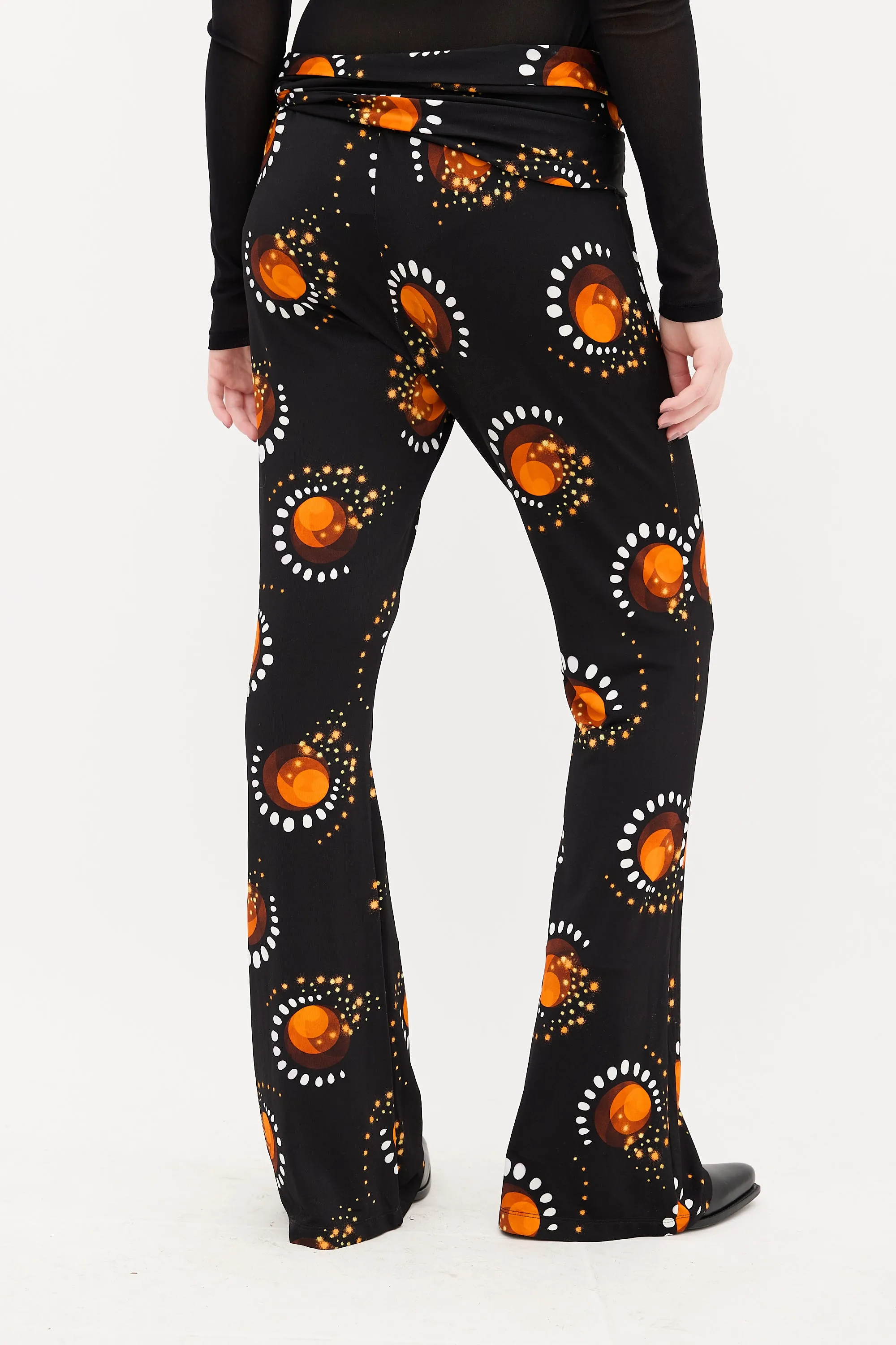 Black & Orange Printed Pant