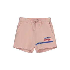 BONMOT TAN ROSE MON CHERI FLEECE SHORT