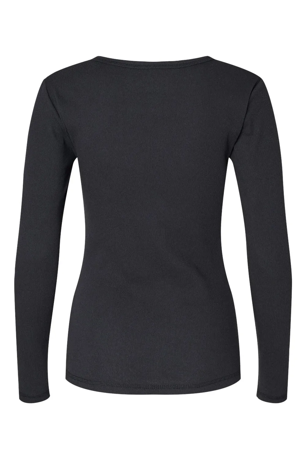 Boxercraft Womens Harper Long Sleeve Henley T-Shirt - Black