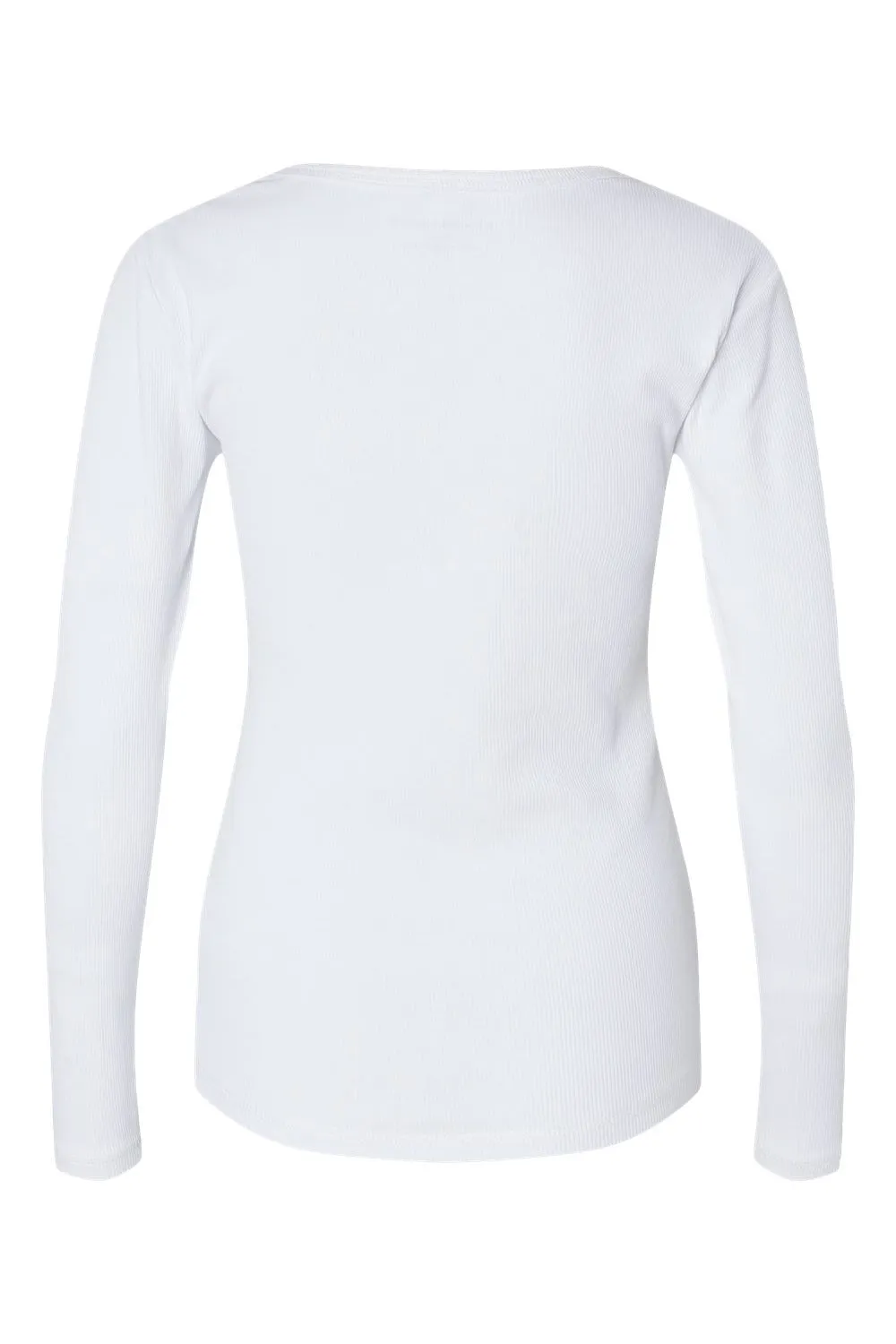 Boxercraft Womens Harper Long Sleeve Henley T-Shirt - White