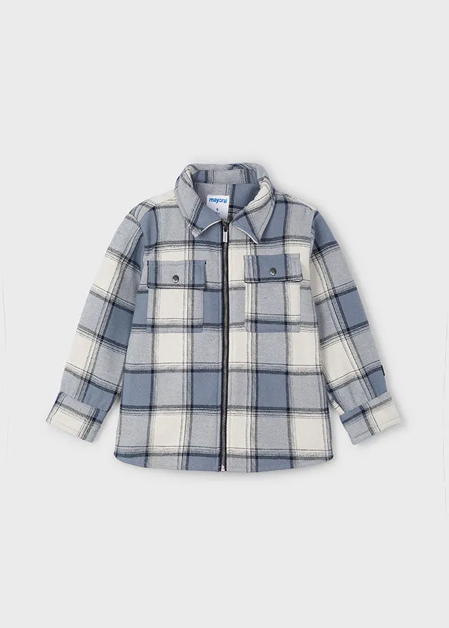 Boys Plaid Shirt Jacket