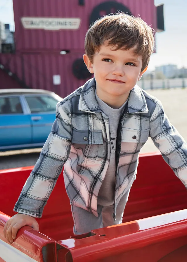 Boys Plaid Shirt Jacket