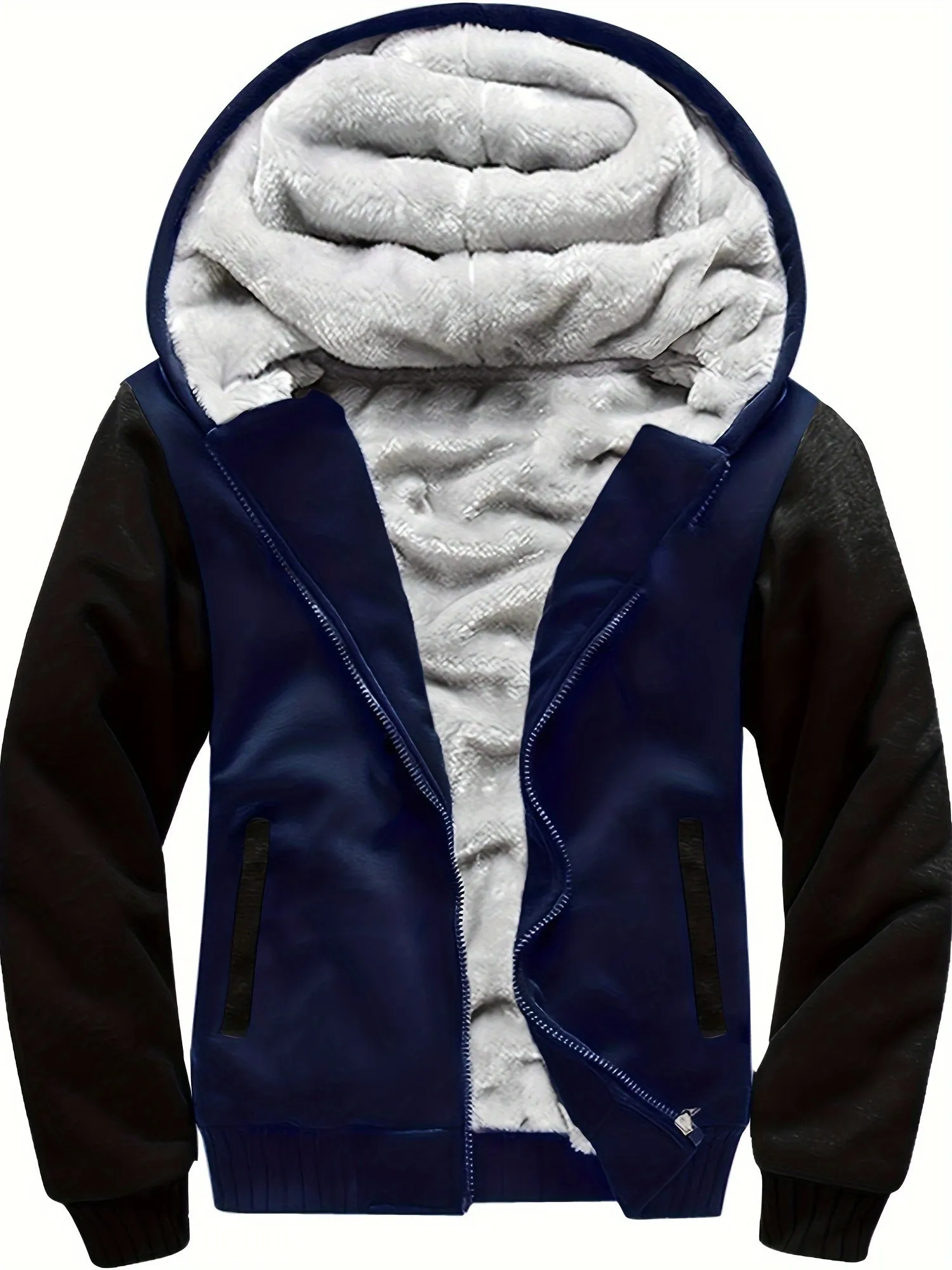 Boys' Sporty Fleece Hooded Jacket - Warm & Stylish