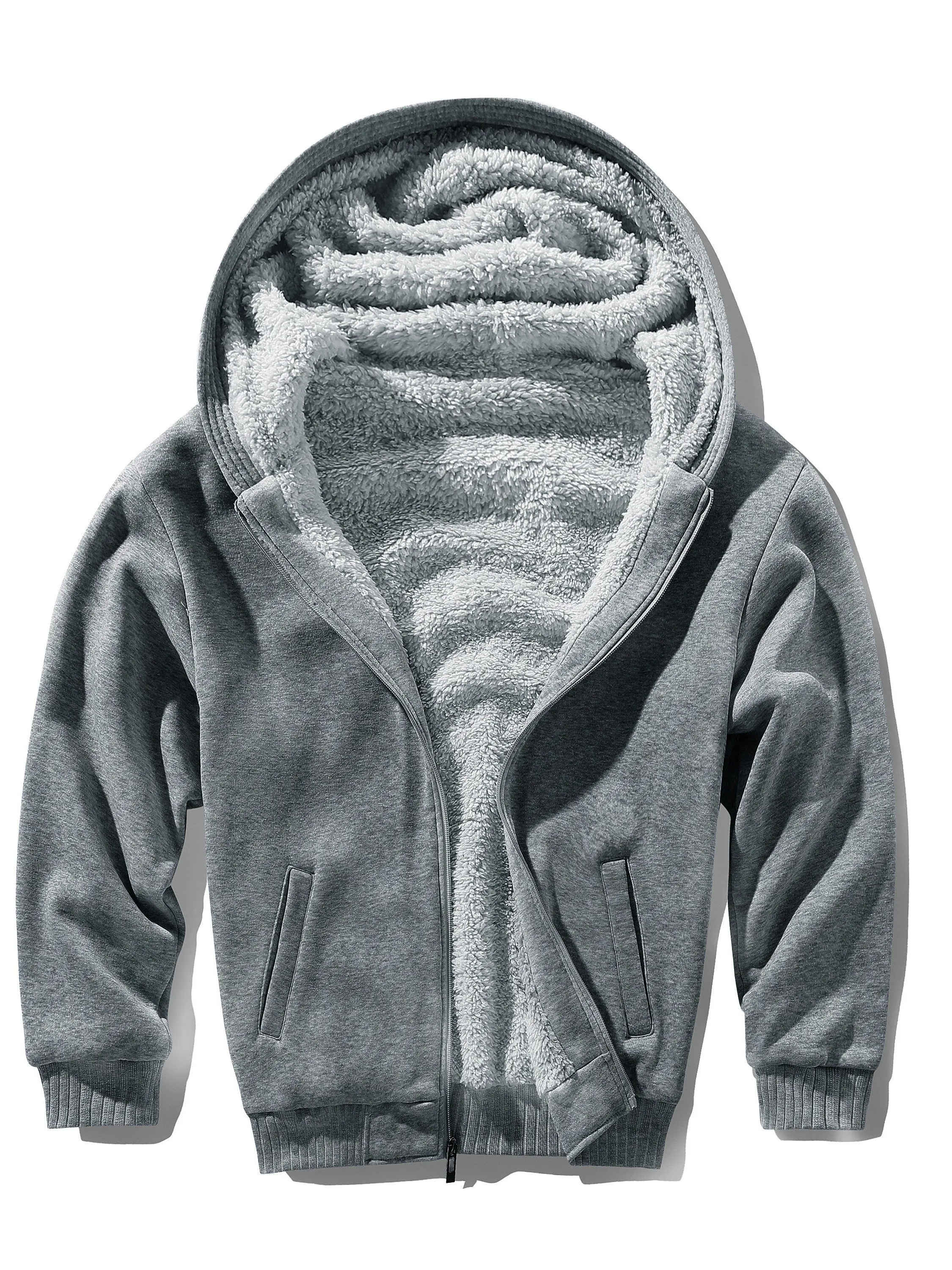 Boys' Sporty Fleece Hooded Jacket - Warm & Stylish