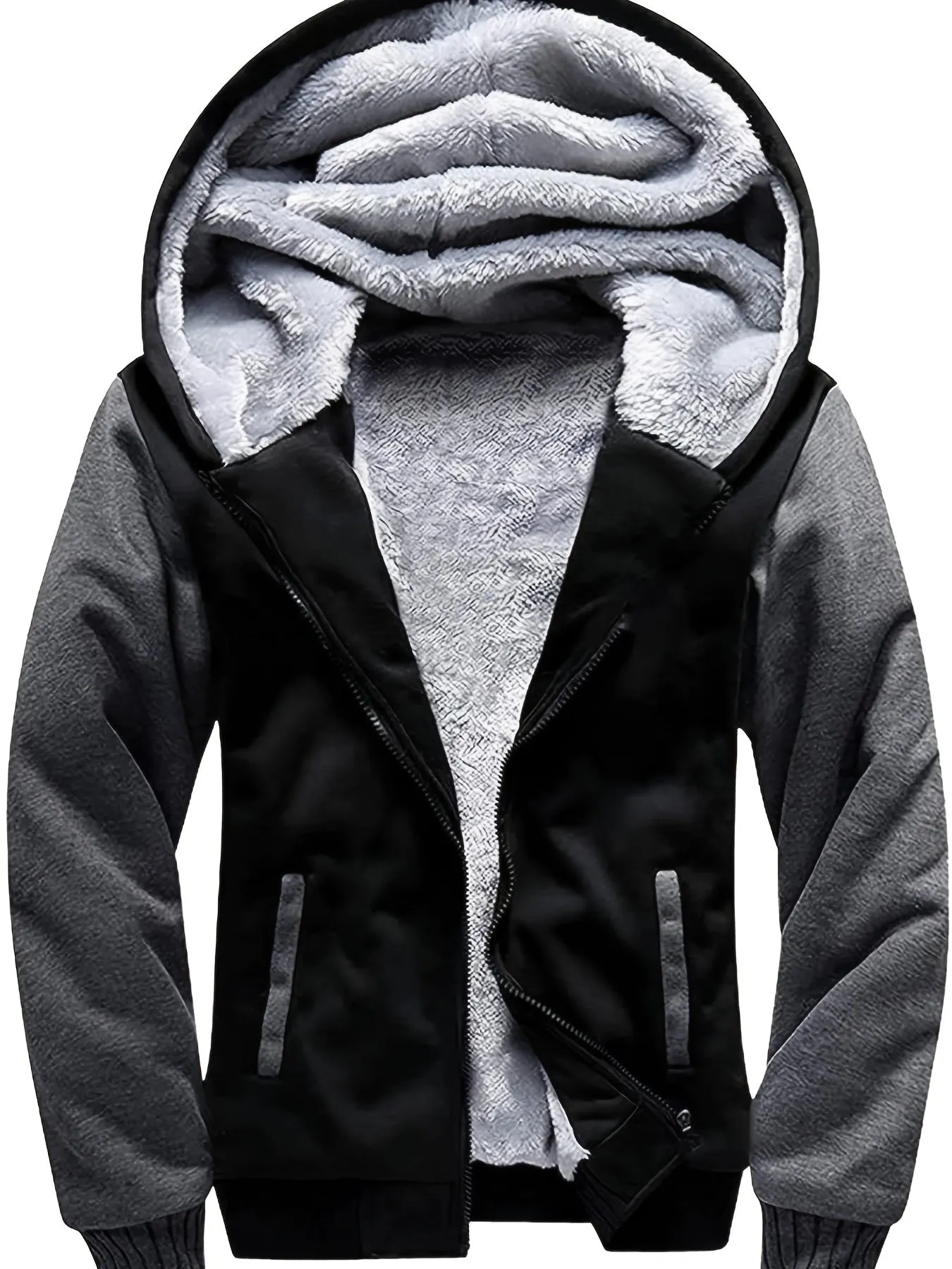 Boys' Sporty Fleece Hooded Jacket - Warm & Stylish