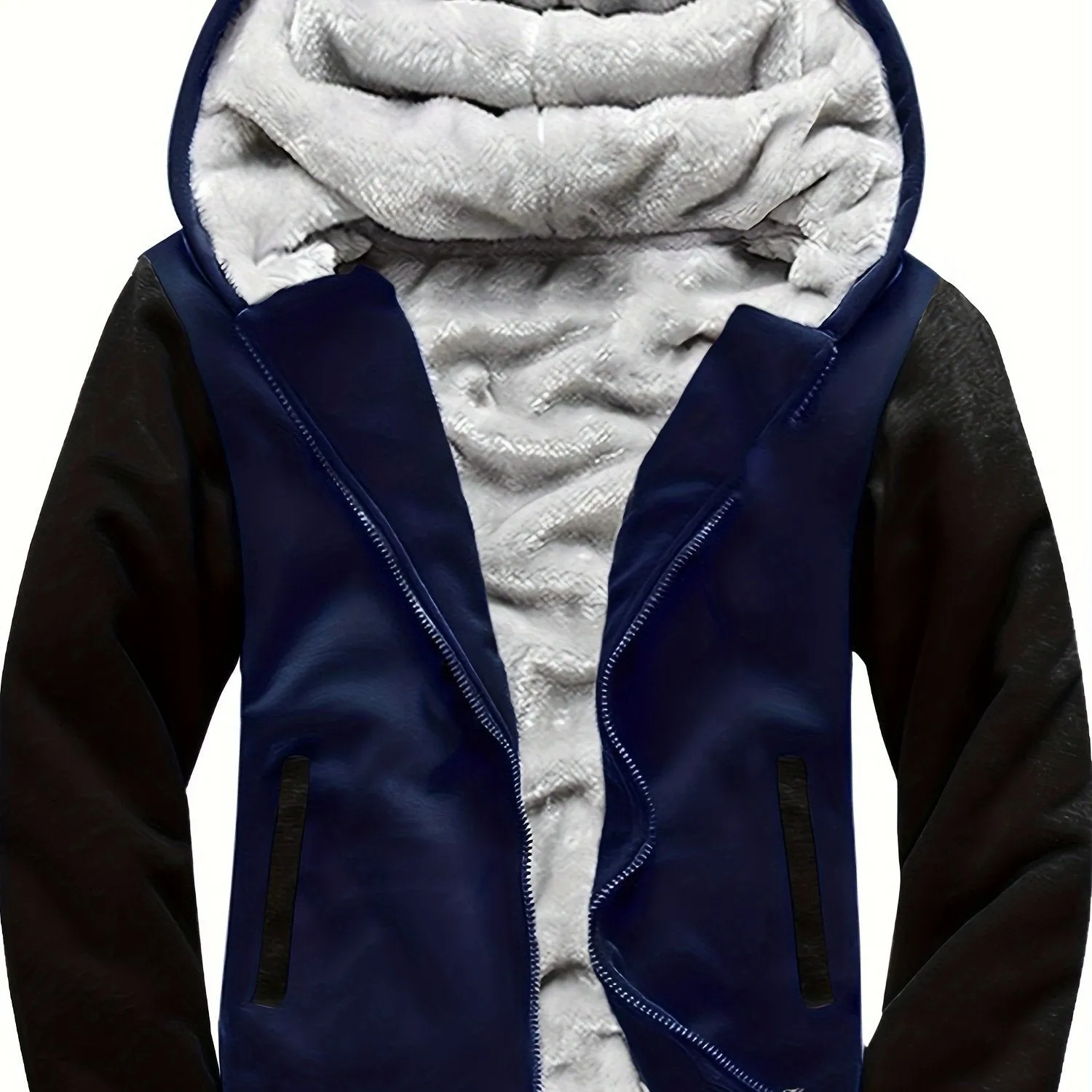 Boys' Sporty Fleece Hooded Jacket - Warm & Stylish