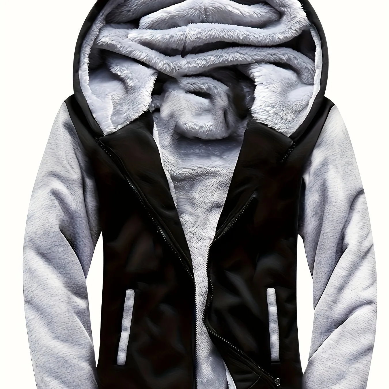 Boys' Sporty Fleece Hooded Jacket - Warm & Stylish