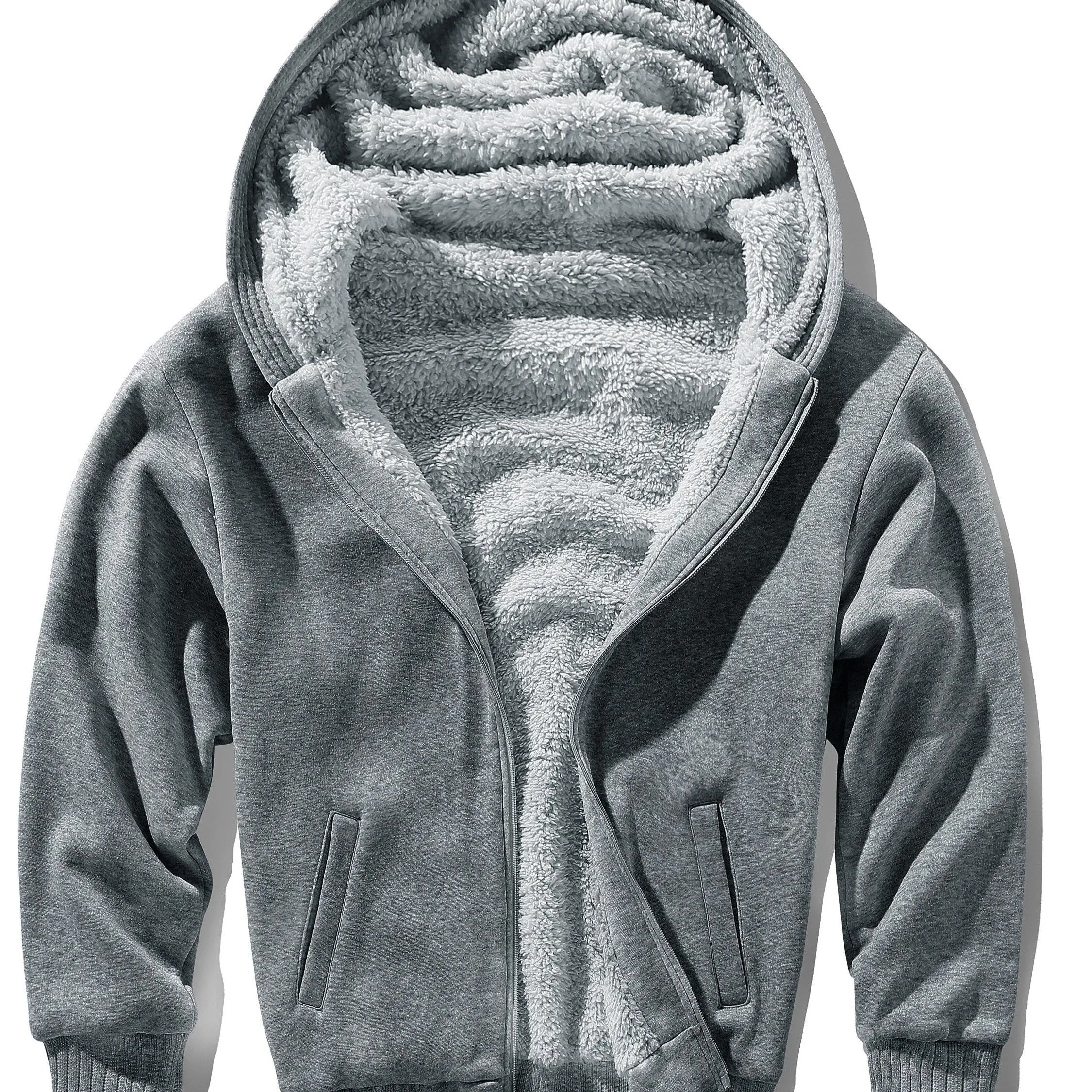 Boys' Sporty Fleece Hooded Jacket - Warm & Stylish