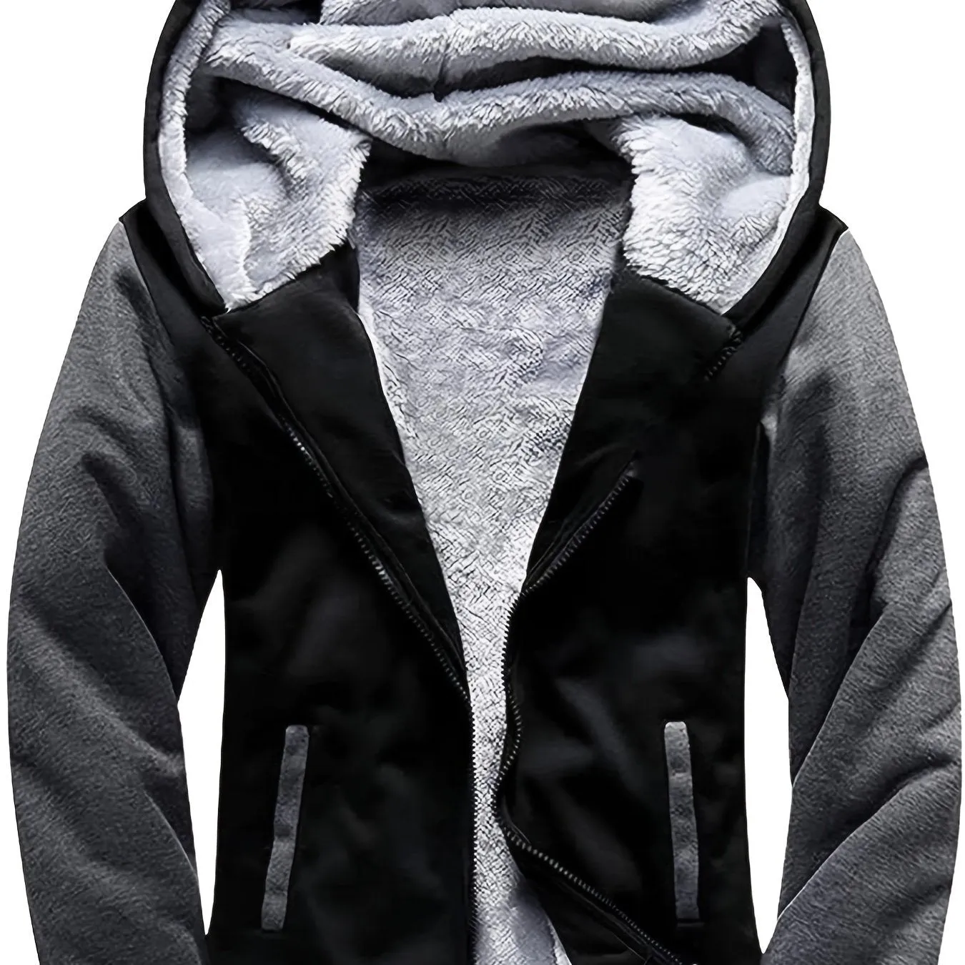 Boys' Sporty Fleece Hooded Jacket - Warm & Stylish