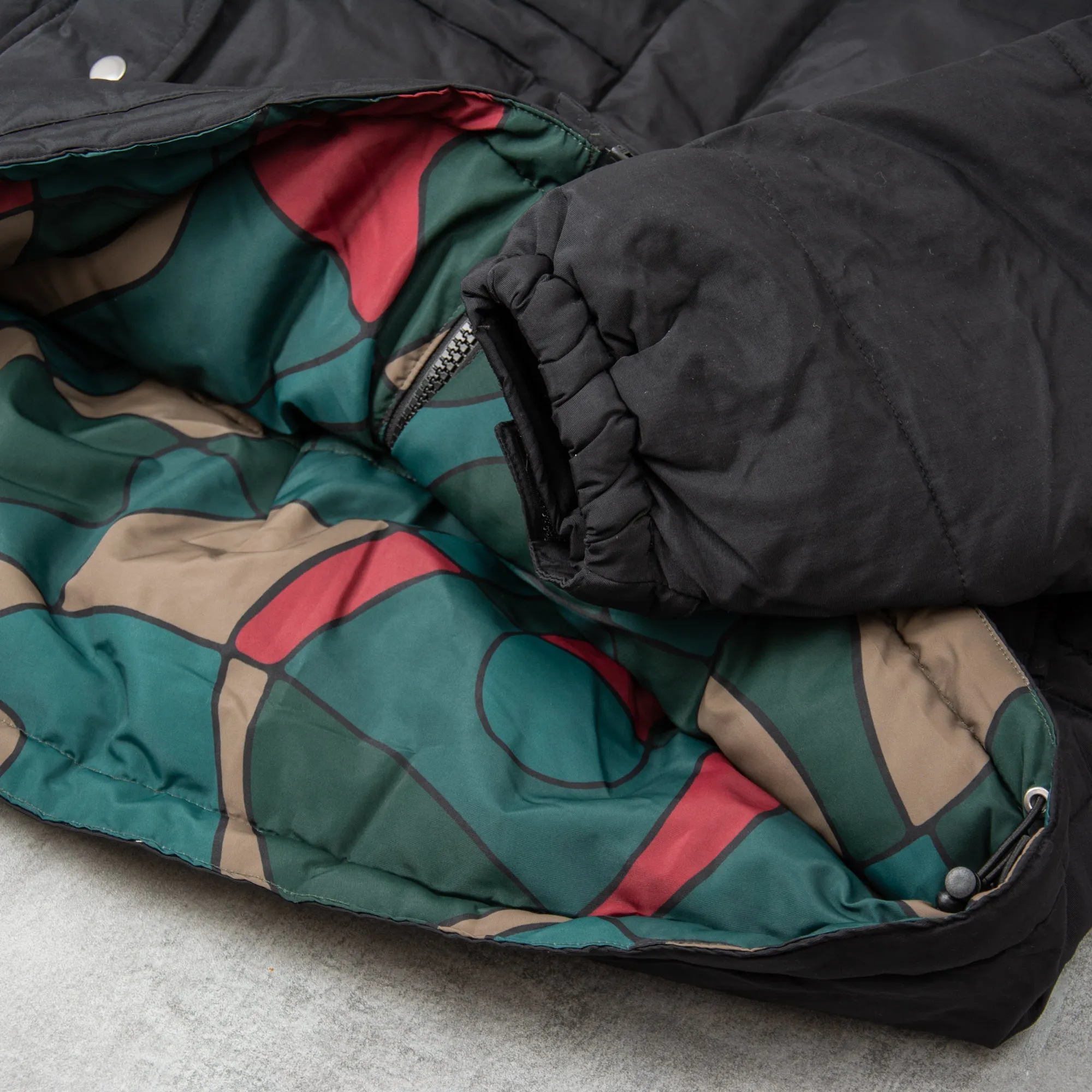 By Parra Trees In Wind Puffa Jacket - Black