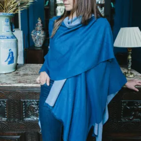 Cadet Blue & Powder Blue Reversible Tess Wrap