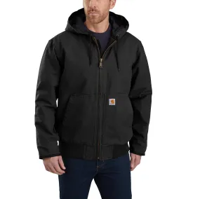 'Carhartt' Men's Quilt Flannel-Lined Sandstone Active Insulated Duck Jacket - Black