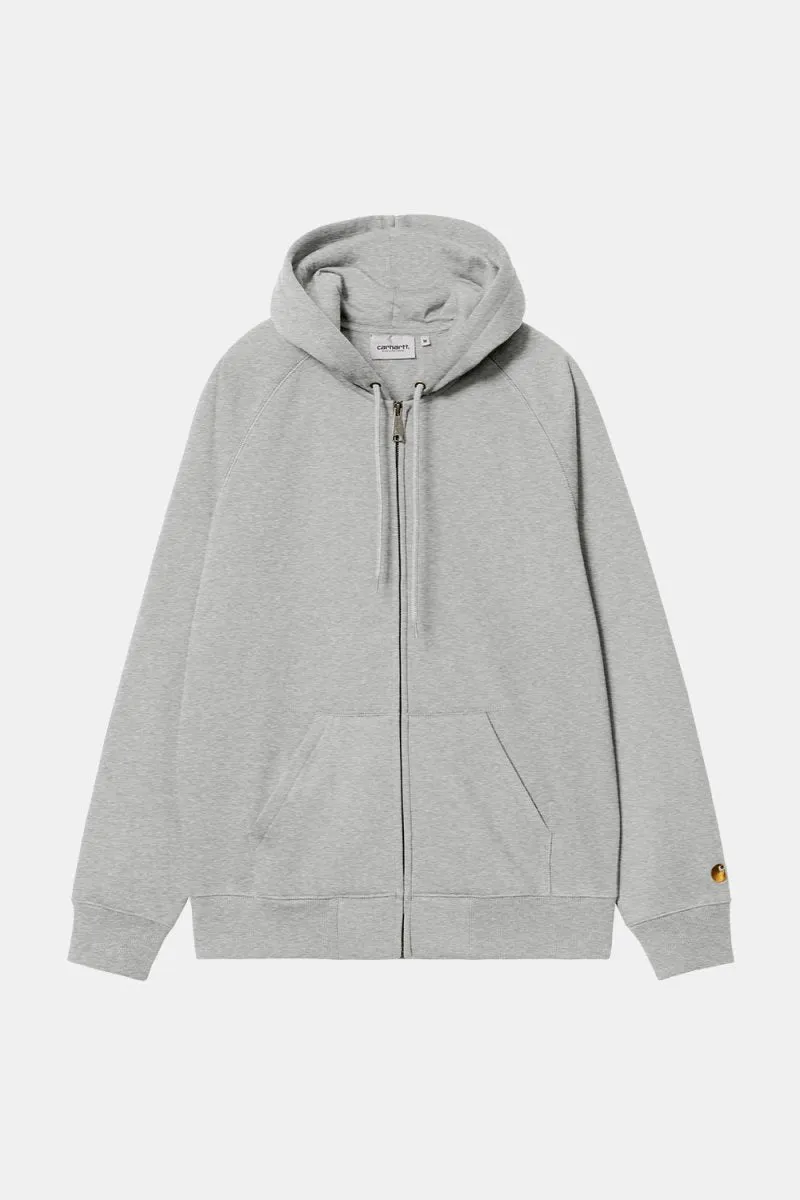 Carhartt WIP Hooded Chase Jacket (Grey Heather/Gold)