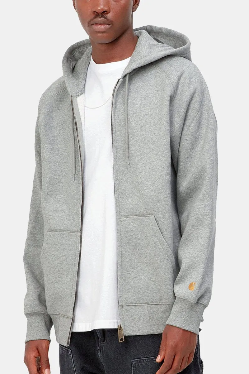 Carhartt WIP Hooded Chase Jacket (Grey Heather/Gold)