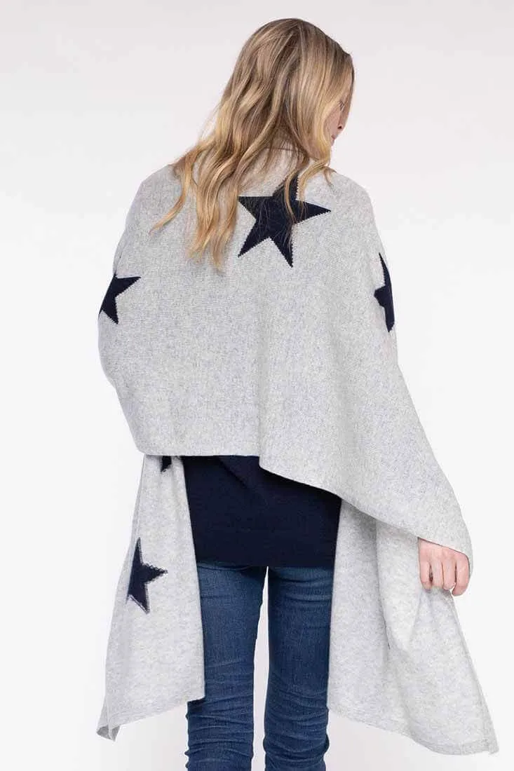 Cashmere Star Intarsia Wrap