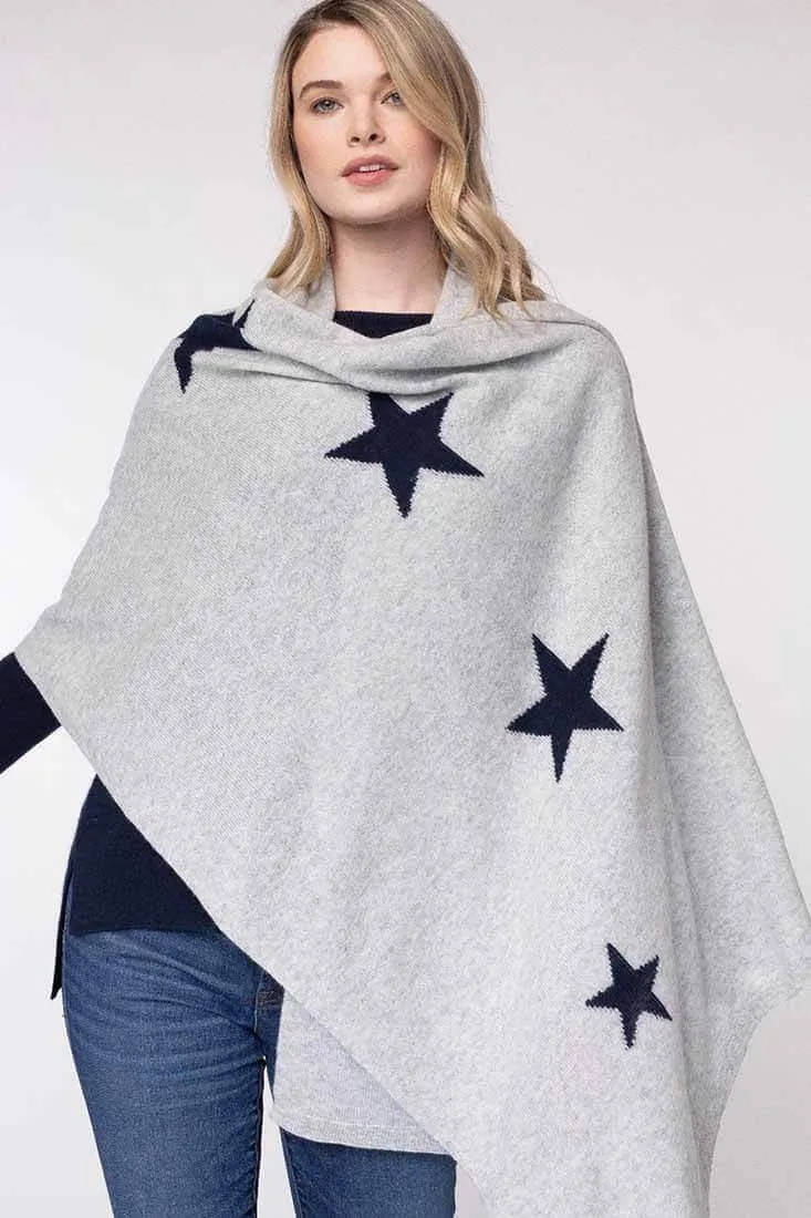 Cashmere Star Intarsia Wrap