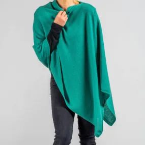 Chateau Green Cashmere Knitted Poncho