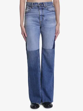 CHLOÉ High-Waisted Flared Patchwork Jeans