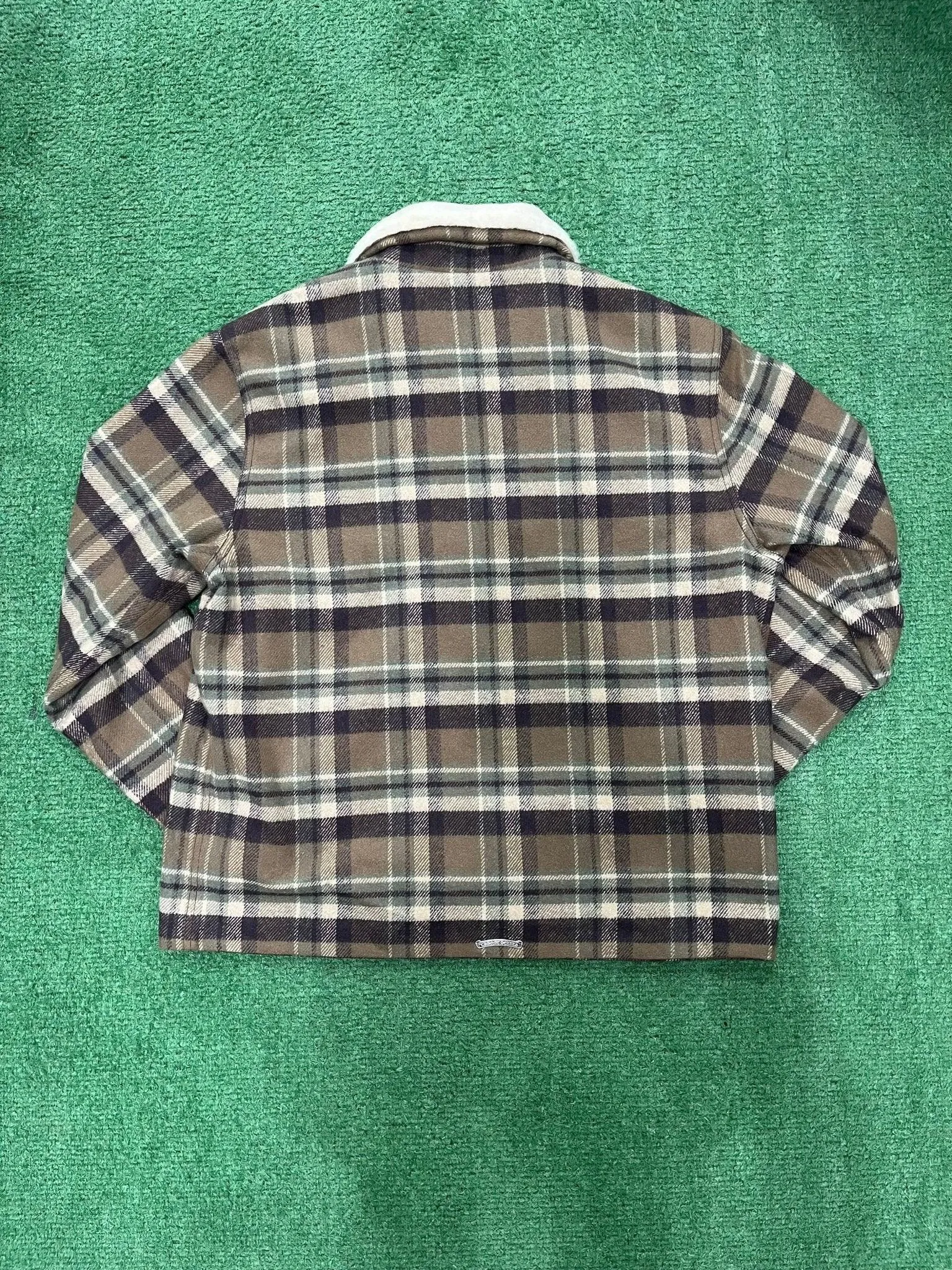 Chrome Hearts Black Sheep Plaid Fleece Jacket