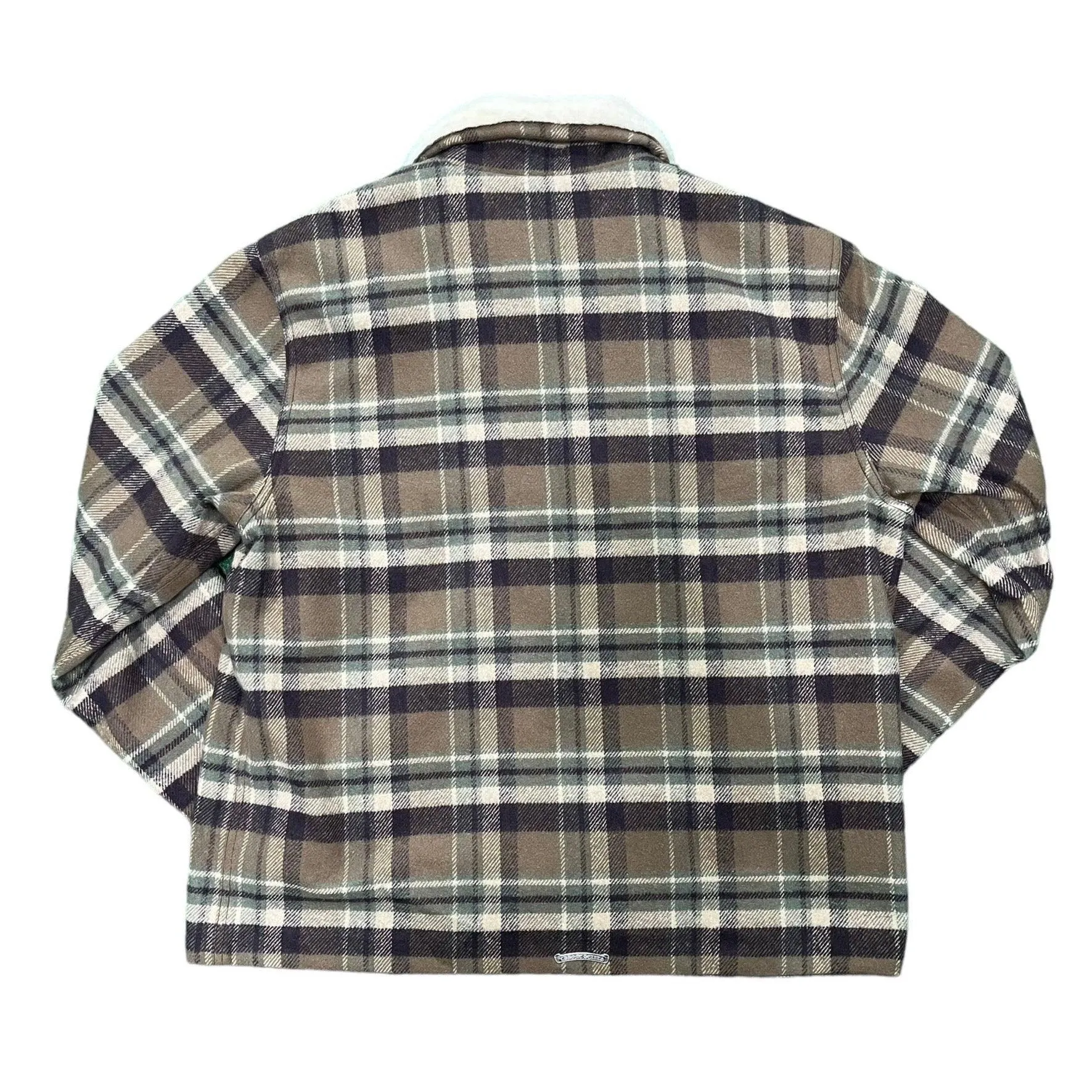 Chrome Hearts Black Sheep Plaid Fleece Jacket