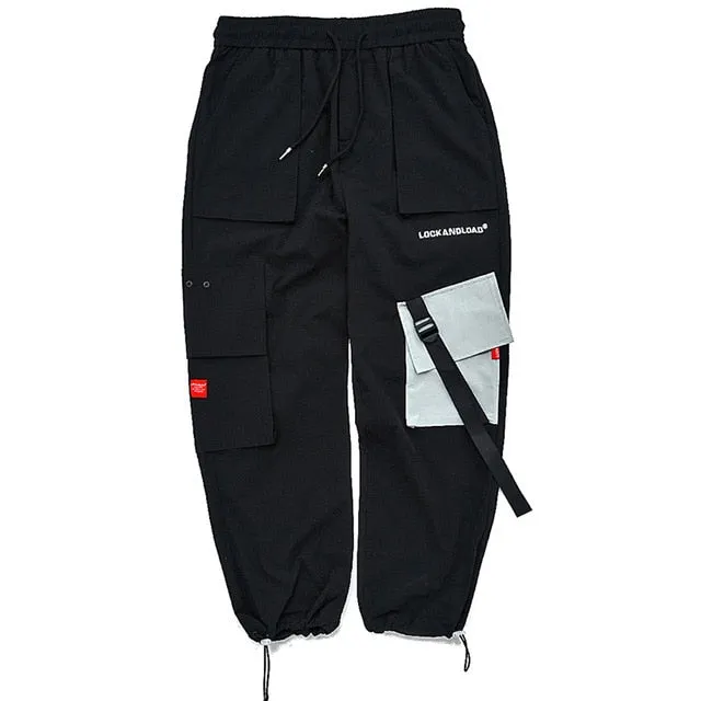 Contrast Pocket Hip Hop Streetwear Men Jogger Pants